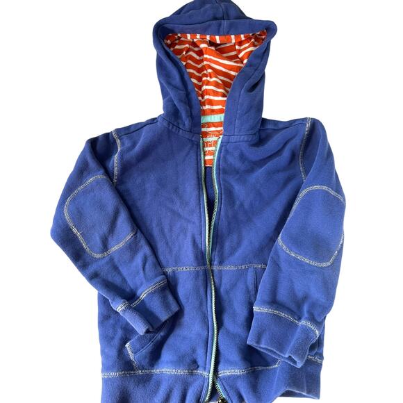 Mini Boden Blue Hooded Sweatshirt size 5-6 - Picture 1 of 3